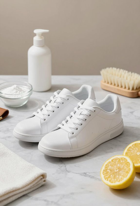 clean white sneakers easily