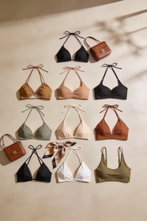 flattering halter bikini tops